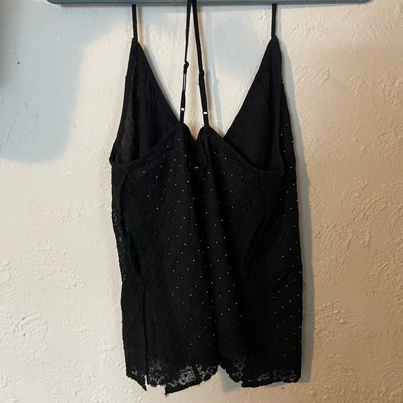 Intimately Free People Black Dressy Blouse with small beads - Picture 4 of 7